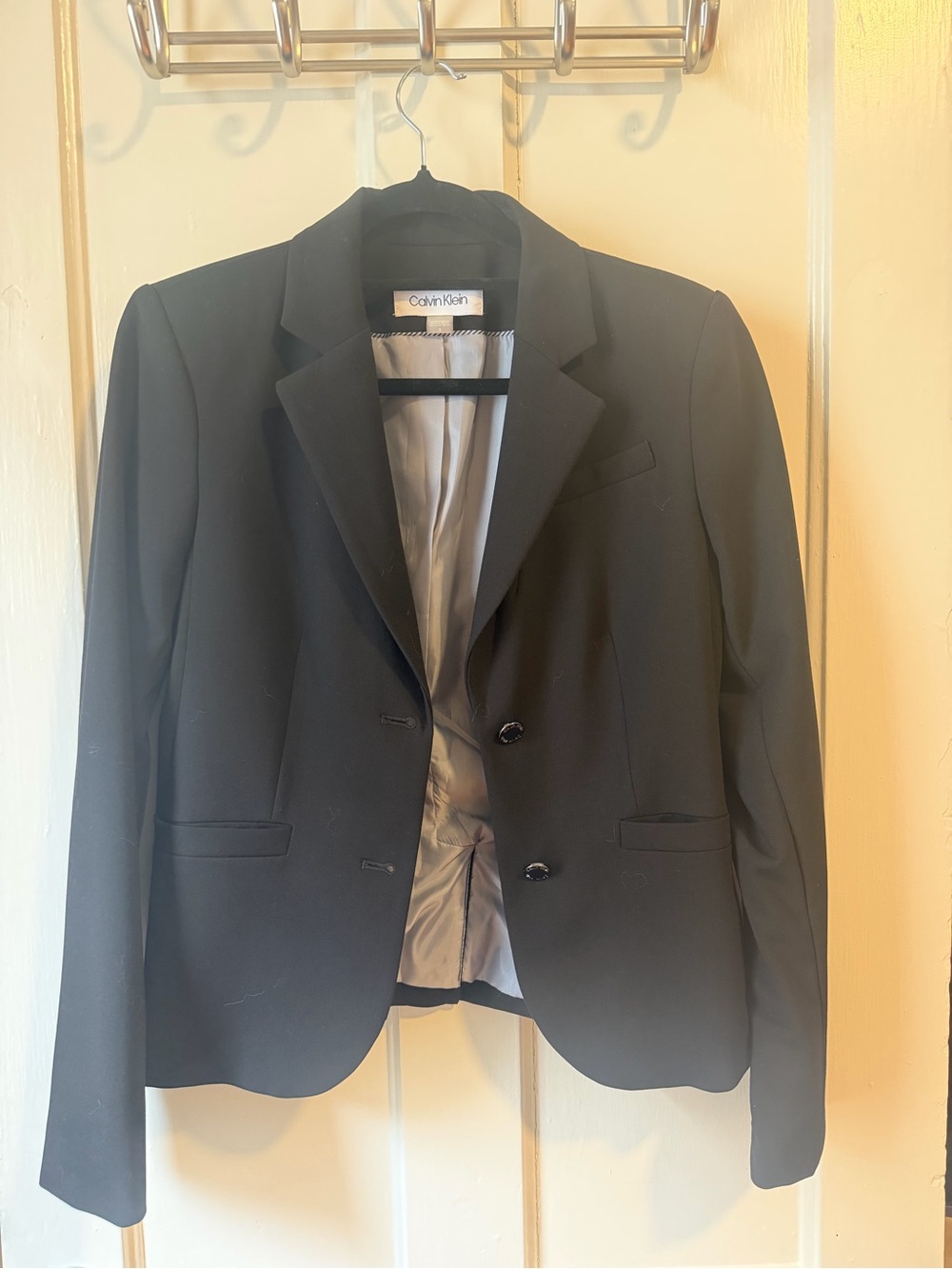 Calvin Klein Black Two-Button Women's Tailored Blazer